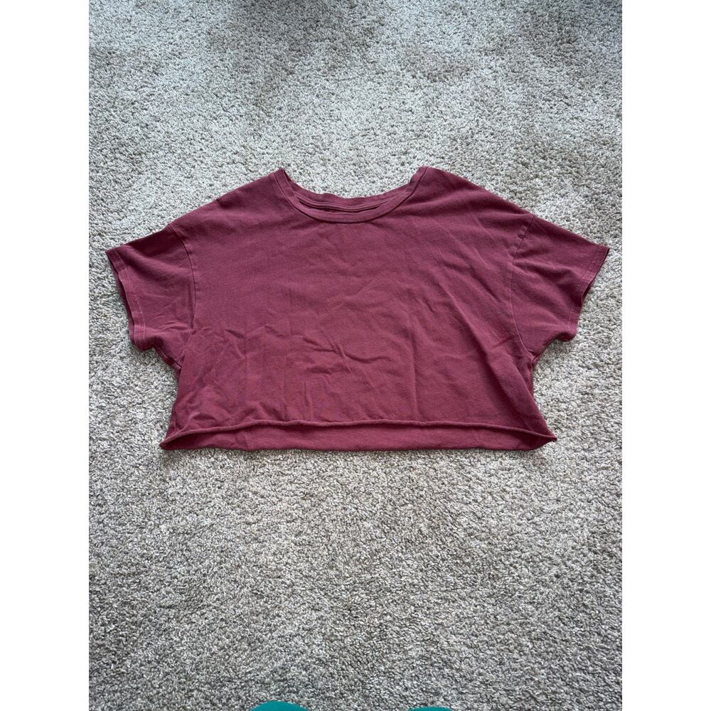 OFFLINE by Aerie - Maroon Cropped Tee - Small